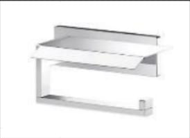 COMPLEMENTALY SQ TOILET PAPER HOLDER W/COV